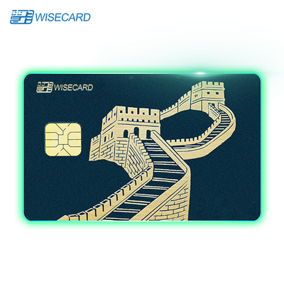Smart Card LED senza batteria con bordo luminoso a 360° per transazioni sicure